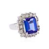 Image 1 : 14KT White Gold 5.58ct. Tanzanite and Diamond Ring