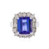 Image 2 : 14KT White Gold 5.58ct. Tanzanite and Diamond Ring
