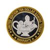 Image 1 : .999 Silver Harrah's Reno, Nevada $10 Casino Gaming Token Limited Edition