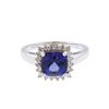 Image 2 : 14KT White Gold 2.18ct. Tanzanite and Diamond Ring