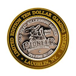 .999 Silver Pioneer Hotel & Gambling Hall $10 Casino Limited Edition Gaming Toke