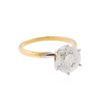 Image 1 : 14KT Yellow Gold 3.05ct. Brilliant Cut Diamond Solitaire Ring