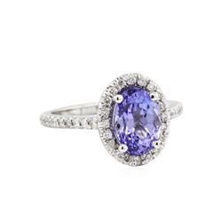 14KT White Gold 2.32ct Tanzanite and Diamond Ring
