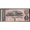 Image 1 : 1864 $5 The Confederate States of America Note