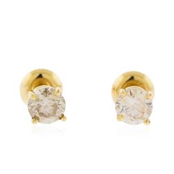 14KT Yellow Gold 1.34ctw. Diamond Stud Earrings