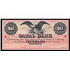 Image 1 : 1800s $10 Canal Bank New Orleans Obsolete Bank Note