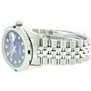 Image 6 : Rolex Mens Stainless Steel VVS Diamond And Sapphire Datejust Wristwatch