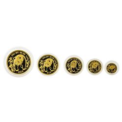 1986 China Panda Gold Coin Proof Set