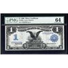 Image 1 : 1899 $1 Black Eagle Silver Certificate Note PMG 64 Choice Uncirculated