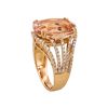 Image 3 : 14KT Rose Gold 9.60ct Morganite and Diamond Ring