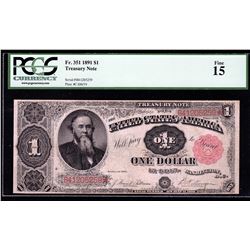 1891 $1 Treasury Coin Note PCGS F15