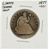 Image 1 : 1877-CC Silver Liberty Seated Half Dollar Coin