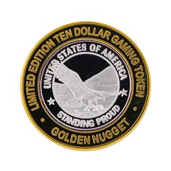 .999 Silver Golden Nugget Las Vegas $10 Casino Gaming Token Limited Edition