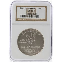 2002-P $1 Salt Lake Olympics Silver Coin NGC MS70