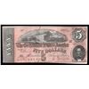 Image 1 : 1864 $5 The Confederate States of America Note