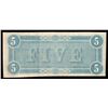 Image 2 : 1864 $5 The Confederate States of America Note