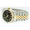 Image 4 : Rolex Mens Two Tone Brown Diamond and Emerald Datejust Wristwatch