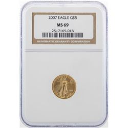 2007 $5 American Gold Eagle Coin NGC MS69