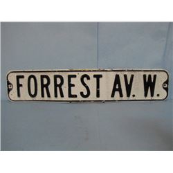 Street Sign -- Forrest AV. W.