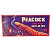 Image 1 : VINTAGE PEACOCK MELONS FRUIT LABEL