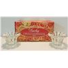Image 1 : VINTAGE DARBY CRYSTAL CANDLEHOLDER SET IN ORIGINAL BOX