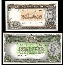 Australia, QEII, Ten Shillings - One Pound, Coombs/Wilson, 1961