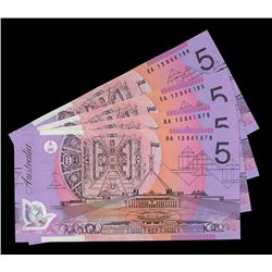 Australia, QEII, Five Dollars, Stevens/Parkinson, 2013, (R222bF, 222bL), First & Last Prefix