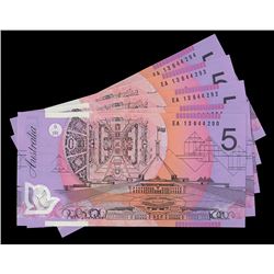 Australia, QEII, Five Dollars, Stevens/Parkinson, 2013, (R222bL), EA/13644290-4, Last Prefix
