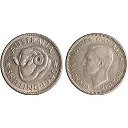 Australia, Shilling, 1946-P, EF