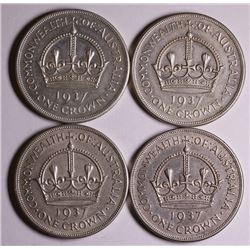 Australia, Crown, 1937, VF-aEF