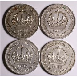 Australia, Crown, 1937, VF-aEF