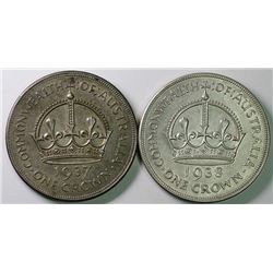 Australia, Crown, 1937-38, gEF