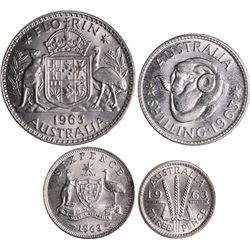 Australia, Proof silver set, 1963