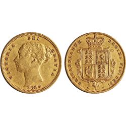 Australia, Victoria, Half Sovereign, 1884-M, VF