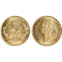 Australia, Victoria, Sydney Mint, Sovereign, 1864, EF