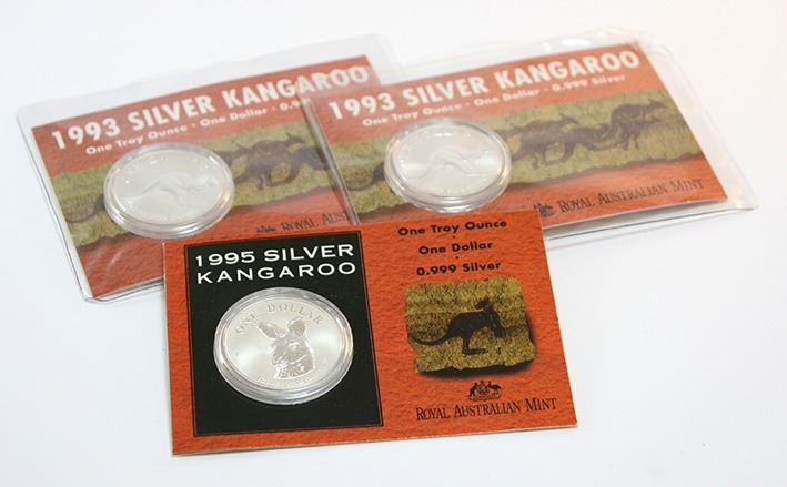 Australia Perth Mint Specimen 1oz Silver Kangaroos 1993 95