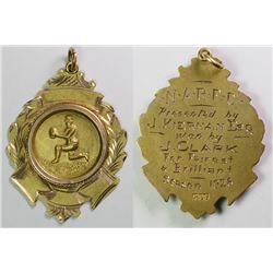 9ct gold Rugby/ Football, 1926