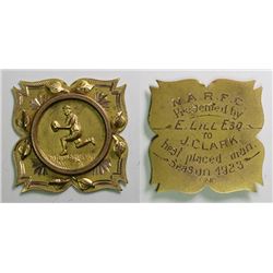 9ct gold Rugby/ Football, 1923