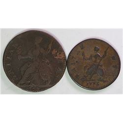 Great Britain, George II, Farthing - Halfpenny, 1773