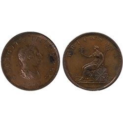 Great Britain, George III, Halfpenny, 1807