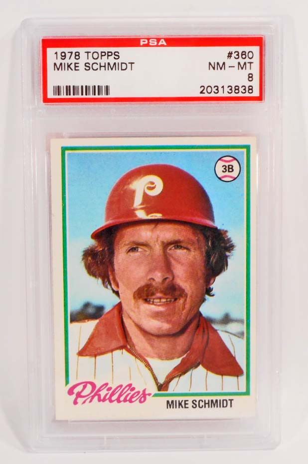 1978 TOPPS MIKE SCHMIDT 360 BASEBALL CARD PSA NMMT 8