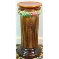LARGE VINTAGE POTTERY PEDESTAL - POSS. ROSEVILLE