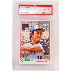 1978 TOPPS BRIAN ASSELTINE #372 BASEBALL CARD - PSA NM-MT 8