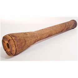 ANTIQUE PRIMITIVE WOODEN INDUSTRIAL SPOOL - 14" LONG