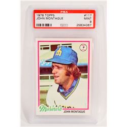 1978 TOPPS JOHN MONTAGUE #117 BASEBALL CARD - PSA MINT 9
