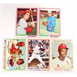 LOT OF 5 1978 TOPPS BASEBALL CARDS - STARS AND SEMI STARS