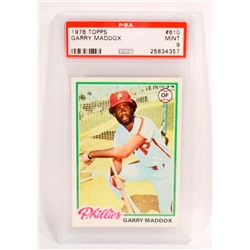 1978 TOPPS GARRY MADDOX #610 BASEBALL CARD - PSA MINT 9