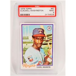 1978 TOPPS CLAUDELL WASHINGTON #67 BASEBALL CARD - PSA MINT 9