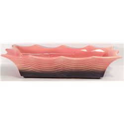 VINTAGE HULL POTTERY PINK AND BLACK POTTERY PLANTER