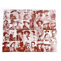 LOT OF 8 VINTAGE BROWN WESTERN COWBOY MUTOSCOPE ARCADE CARDS